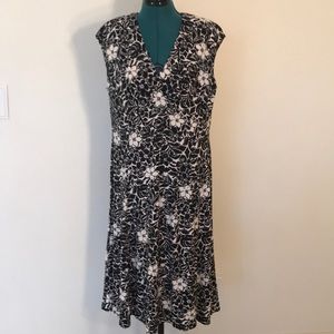 Chaps Black & White Dress